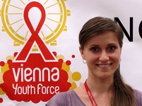 Anna Susarenco aus Moldawien bei der Jugend Vor-Konferenz der AIDS 2010.